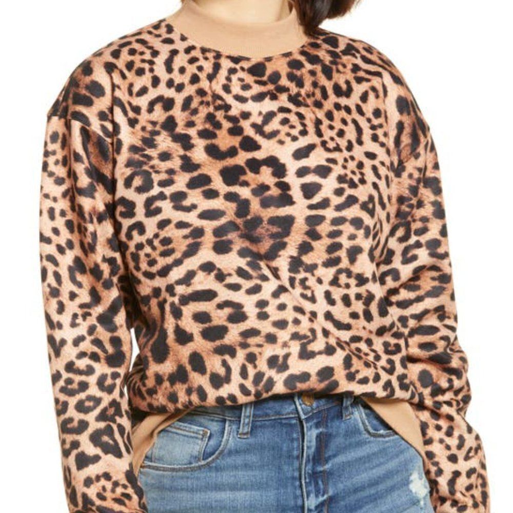 BP Leopard Print Sweatshirt size Small - NEW